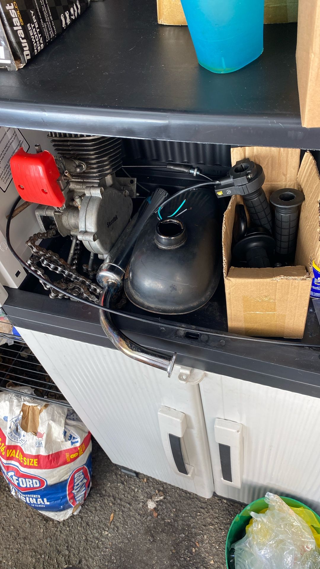 Motorized Bike Engine , Gas Tank , Pipe ,