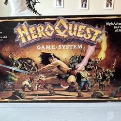 Vintage HERO QUEST Game System Milton Bradley Board Game 1989 COMPLETE