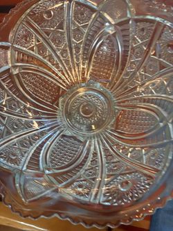 Vintage Pressed Glass Decorative Plate