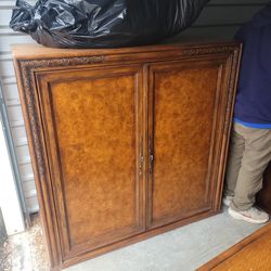 Real wood entertainment center