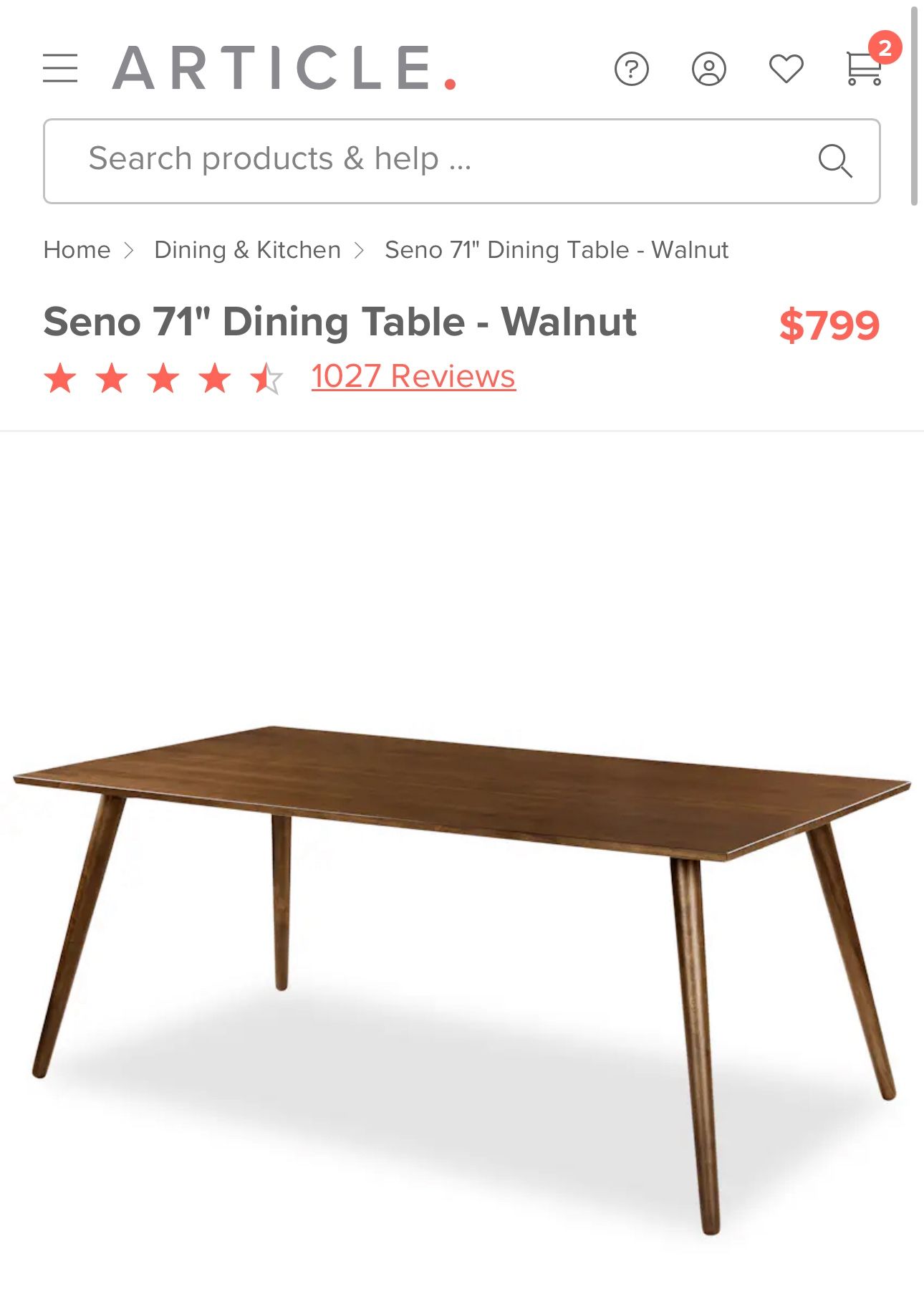 Article Furniture Table