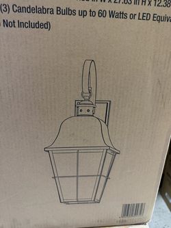 Warwick 28 in. Matte Black Finish Hardwired Outdoor Wall Lantern Seeded Glass Store SKU# 1009-894-953