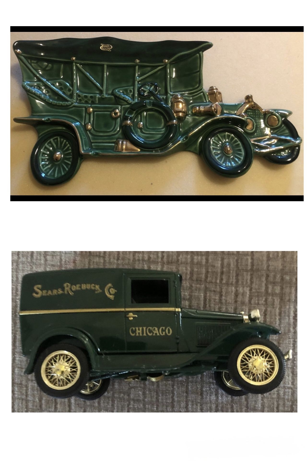 Ceramic Antique Car wall decor & Ford Model "A" car