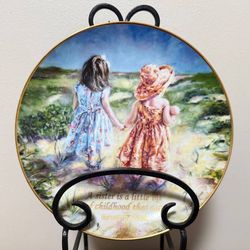 The Danbury Mint Hand In Hand By Kristen Marco Collectible Plate Home Decor