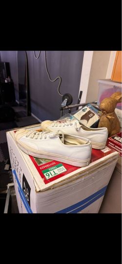 White Low-Top Canvas Sneakers