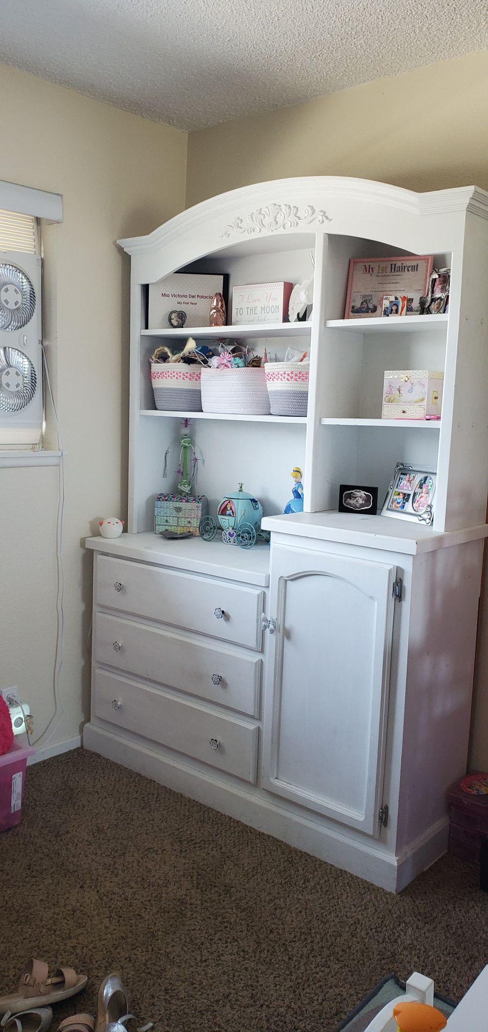 Pottery Barn White Dresser and Hutch