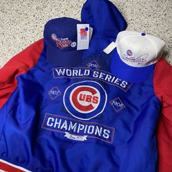 Jeff Hamilton Chicago Cubs World Series Champions Jacket & Hats