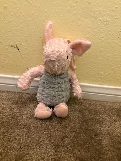 Disney Classic Pooh Piglet 9" Plush Stuffed Animal Baby Lovey Toy Small Shaggy