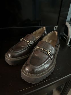 Brown Platform Loafers