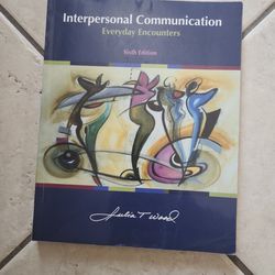 Interpersonal Communication Everyday Encounters 