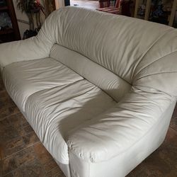 White Leather Couch Both Go Together