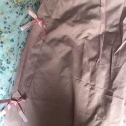 Dusty Pink Fabric Panel with Ribbon Ties