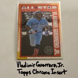 Vladimir Guerrero,Jr. Topps Short Print Chrome Insert Card. 