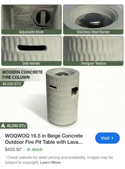 Home Depot WOQWOQ Fire Column Cheap Sale (Cracked Base, Functional)