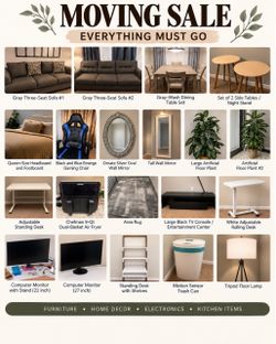 MOVING SALE - EVERYTHING MUST GO !