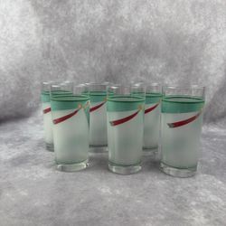 Noritake New West Set of 6 14 Oz Tumblers Retro Geometric Glassware USA