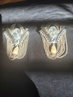 Vintage Art Deco Mesh Chain Jewelry Necklace/Earrings
