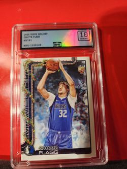 Cooper Flagg 2025 Topps #H161 Holiday SP Rookie Card MPE 10 GEM MT