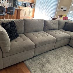 “L” Or “U” Shape Couch W/Ottoman