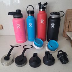 🔥 LOT Hydro Flask Wide Mouth Hot Cold Coffee Water Bottle With Extra Lids Accessories Bundle Insulated Stainless Steel Reusable Hydroflask 

Overall 