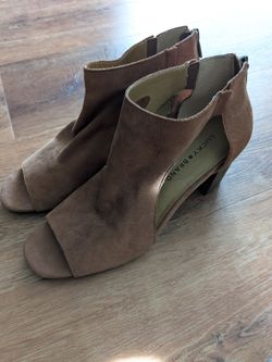 Lucky Brand Brown Suede Block Heel Sandals – NEW – Size 9.5M – 3” Heel