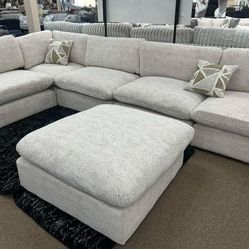 Grey Sectional Sofa With Ottoman 