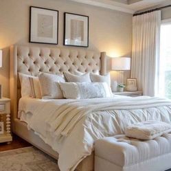 Beige Bed Frames Ready For Purchase 