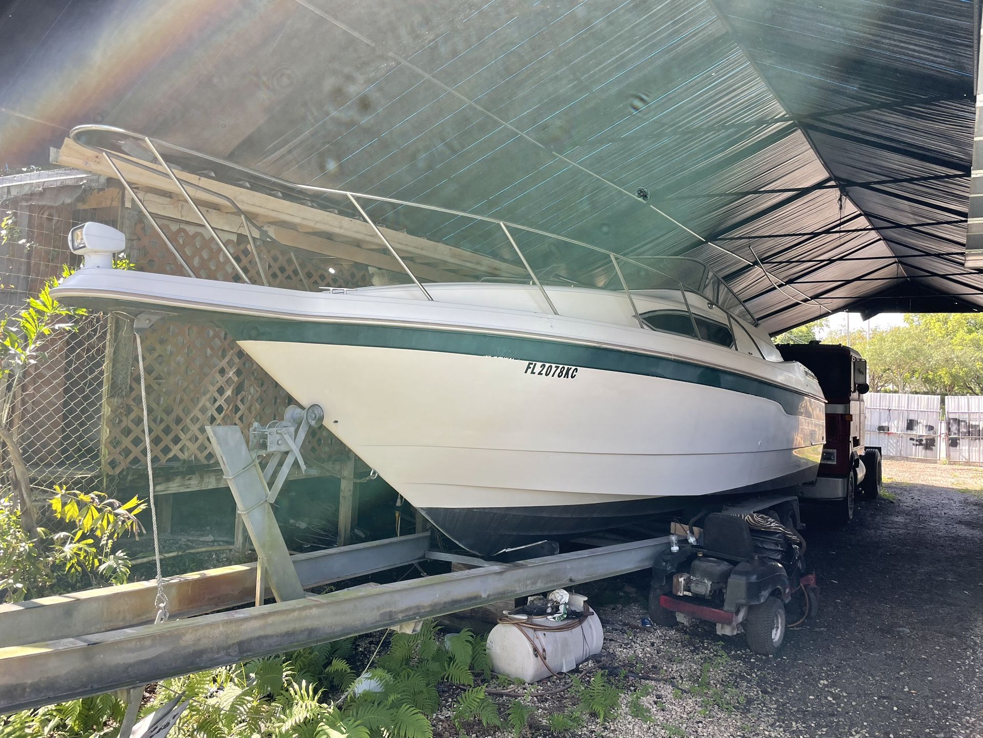 Trade 30’ Monterey With Trailer And New Parts In Boxes For A 24’ Enclosed Cargo Trailer