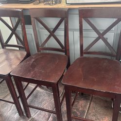 3 Wood Chairs 