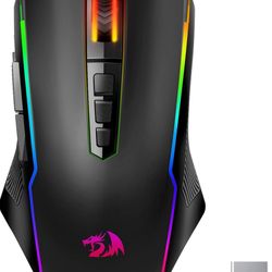 Redragon Wireless Gaming Mouse, Tri-Mode 2.4G/USB-C/Bluetooth Mouse Gaming, 10000 DPI, RGB Backlit, Fully Programmable, Rechargeable Wireless Computer