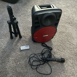 Speaker With Karaoke Microphone 