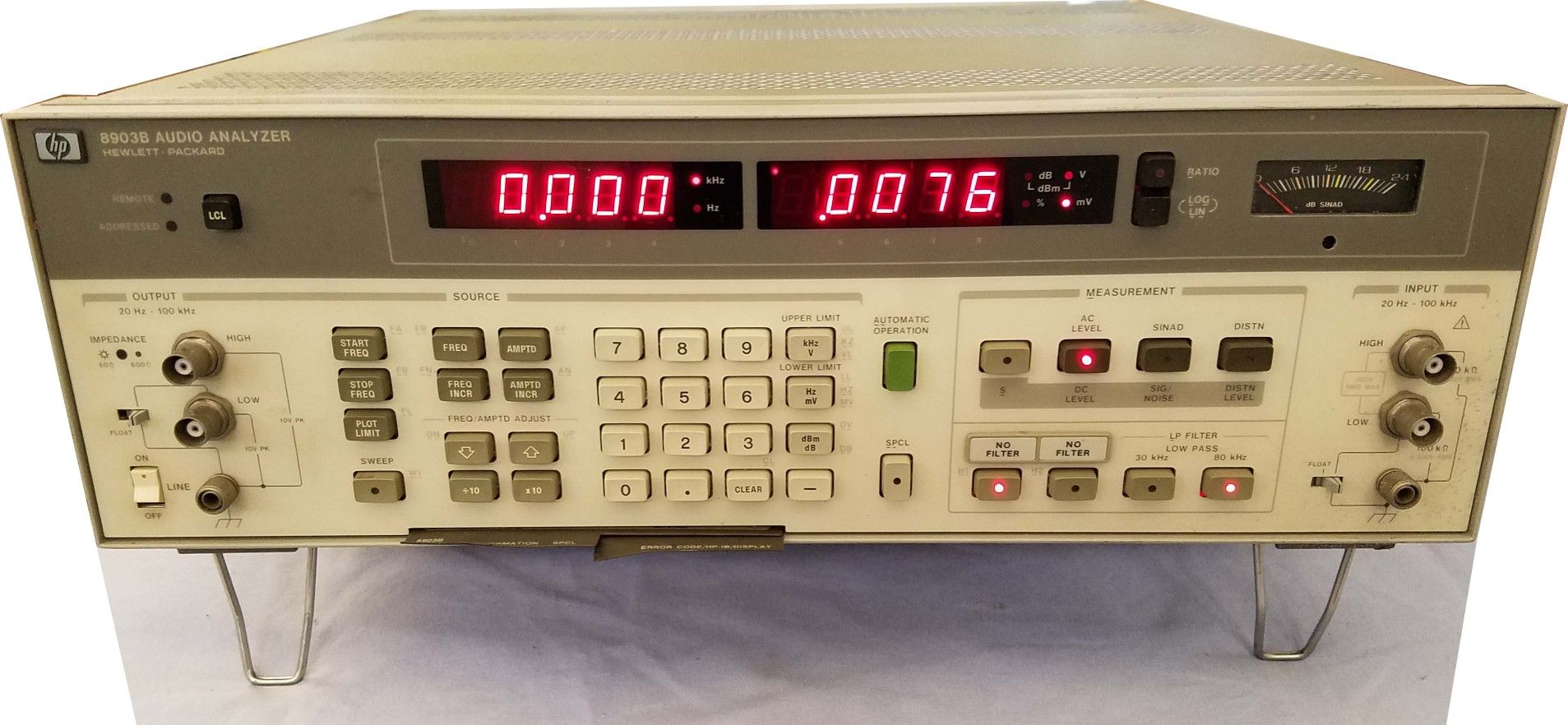 HP 8903B Audio Analyzer 20Hz-100KHz
