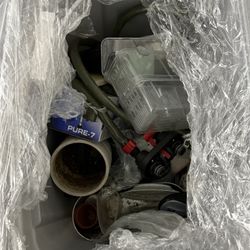 Assortment Of Fish Tank Aquarium Filters  And Landscape Items