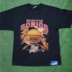 Vintage Seattle SuperSonics Shirt X-Large Rebound