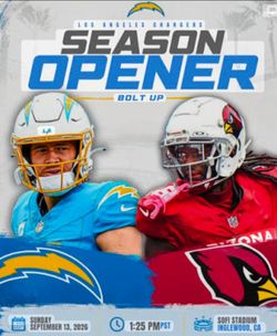 Chargers vs Cardinals  9/13/26♿️