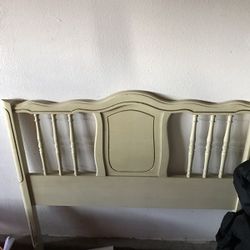 SHABBY CHIC HEADBOARD AND NIGHTSTAND