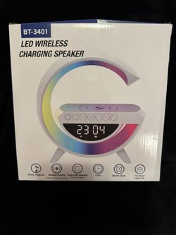 Wireless Charger, Speaker, Alarm Clock, Night Light