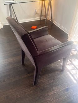 Espresso Performance Velvet Accent Chair