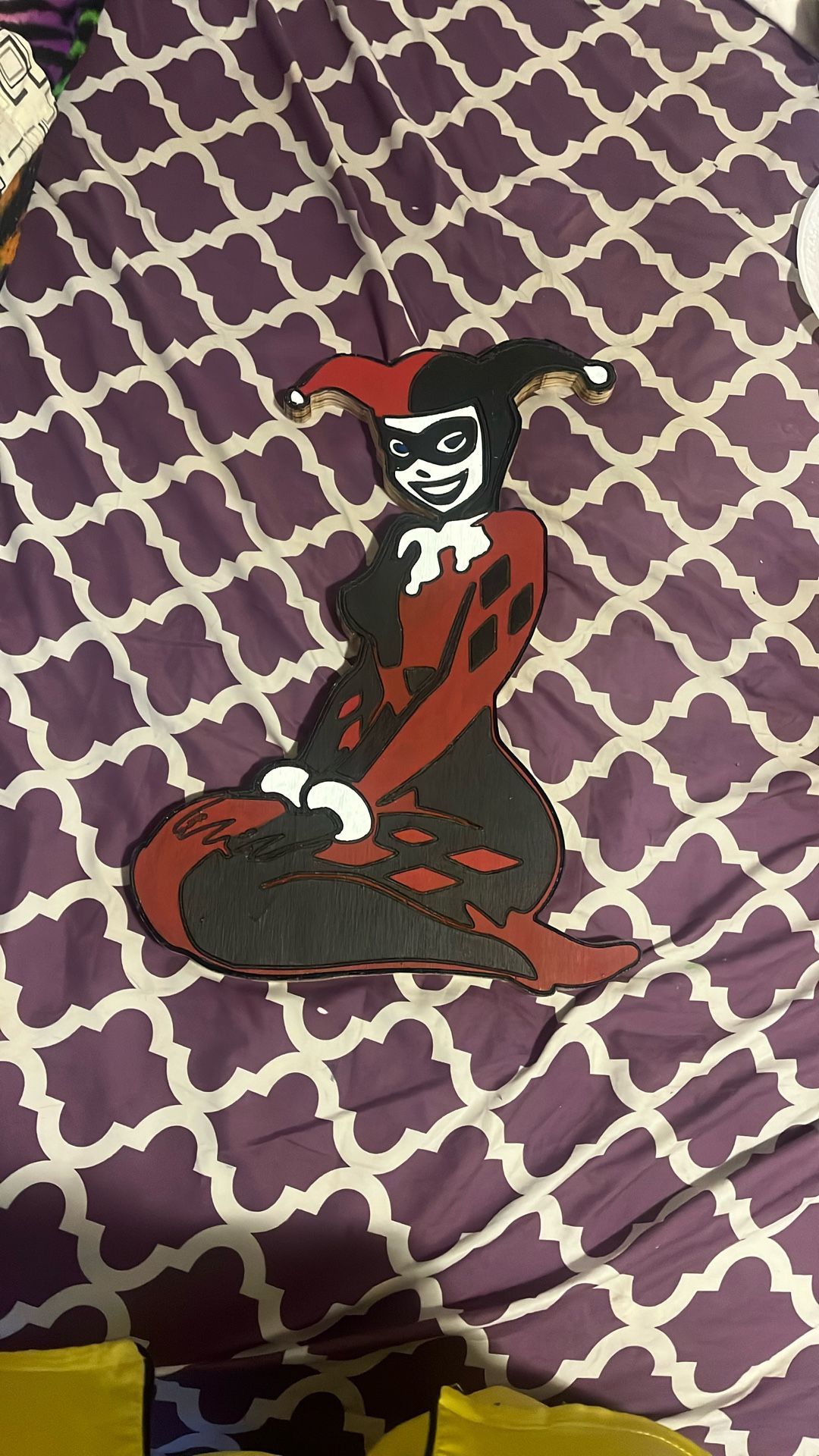 Harley Quinn Wood Art