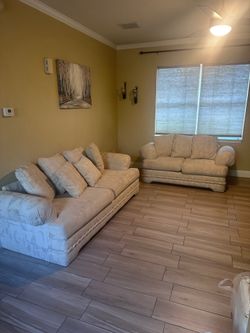 Vintage Beige Couch Set