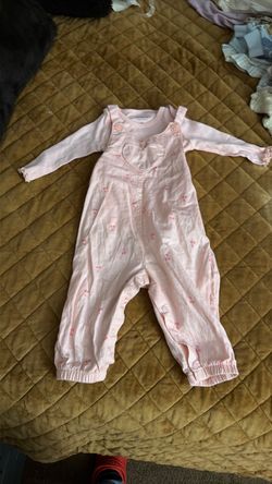 Carters baby girls Pink Overalls