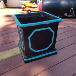 Modern Hand Painted Flower Box/Planter