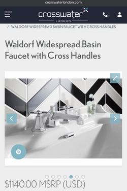 NEW Crosswater London Waldorf Widespread Bathroom Faucet – Polished Chrome – WF130DPC