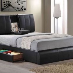Brand New Black Upholstered Bed