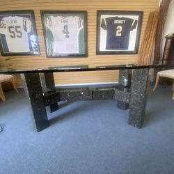 Granite Base Glass Table