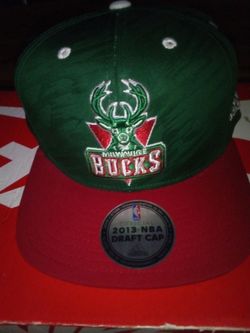Milwaukee Bucks 2013 NBA Draft Officially Licensed Adidas Snap-Back Hat