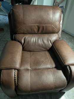 Brown Leather Recliner Chair