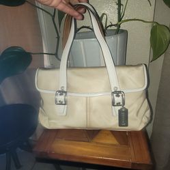 Coach Nylon Khaki Small Satchel Handbag