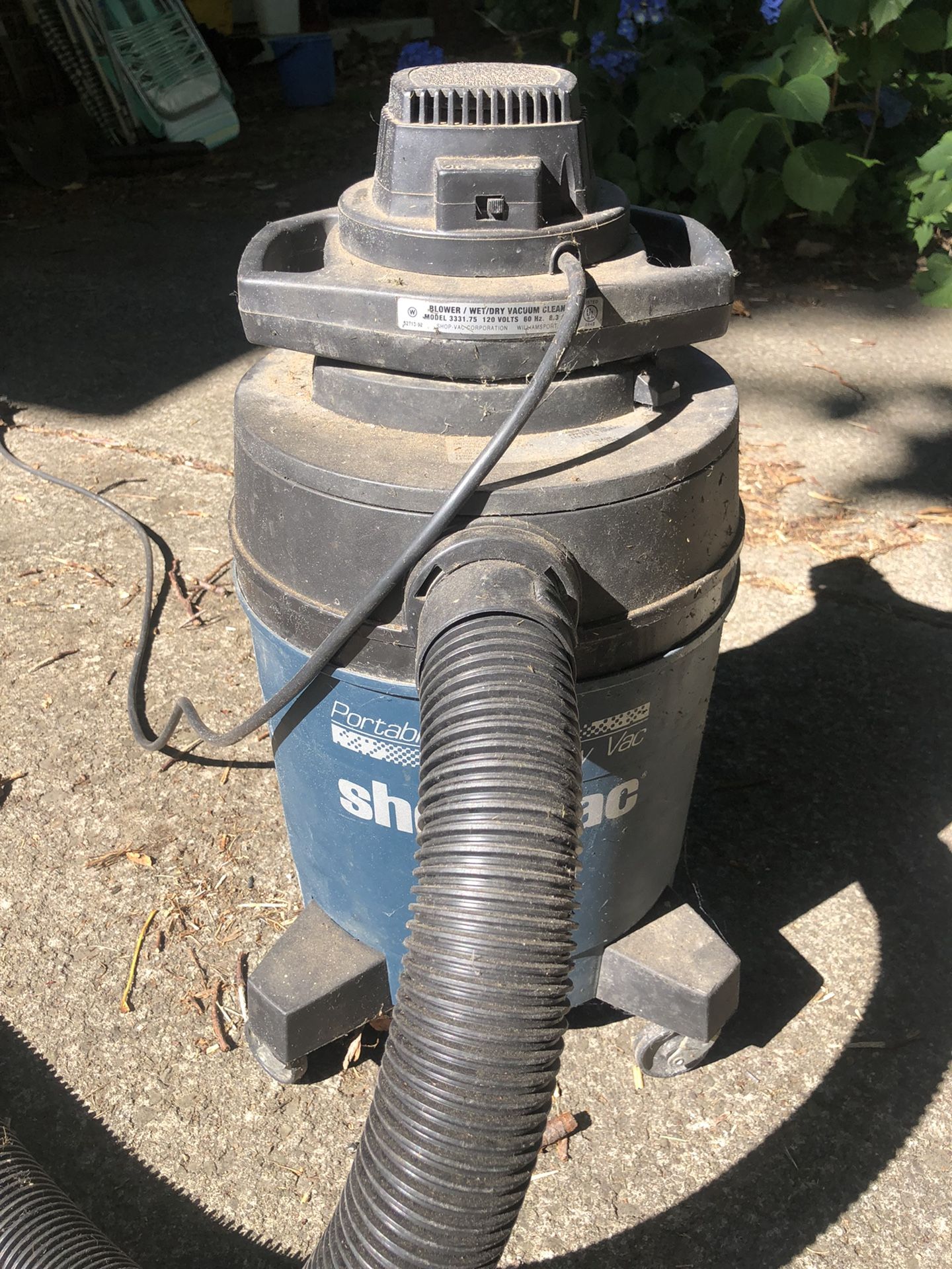 Shop Vac Dry / Wet Power Blower, Vacuum D