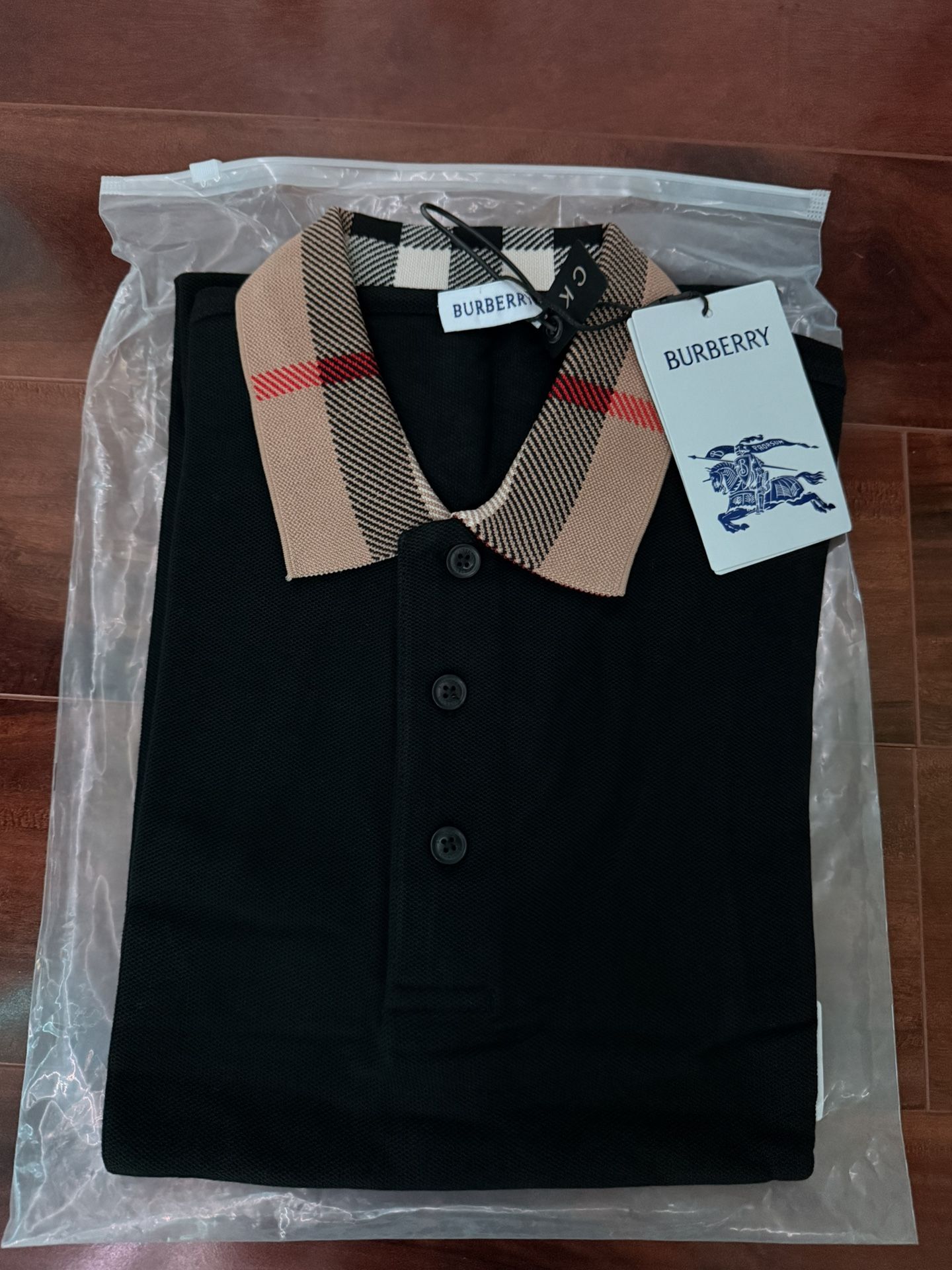Black Burberry Polo